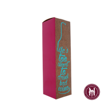 Load image into Gallery viewer, Kokerdoos Life's to short to drink bad wine 1-fles - Geschenkverpakking