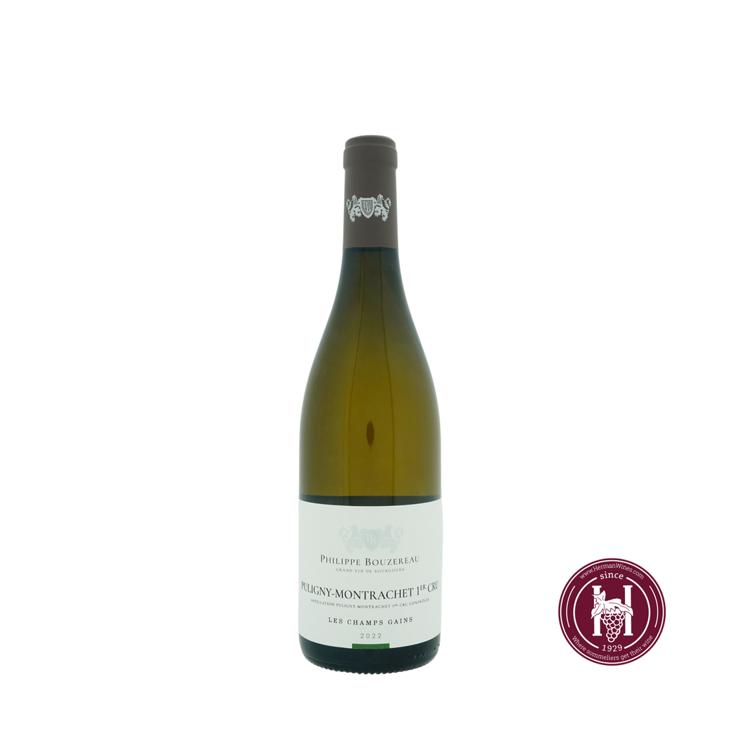 Puligny Montrachet 1er cru les Champs Gains (bio) - Philippe Bouzereau - 2022 - 0.75 L - Frankrijk - Bourgogne - Wit