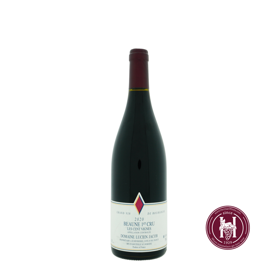 Beaune 1er cru les Cent Vignes - Domaine Lucien Jacob - 2020 - 0.75L - Frankrijk - Bourgogne - Rood - HermanWines