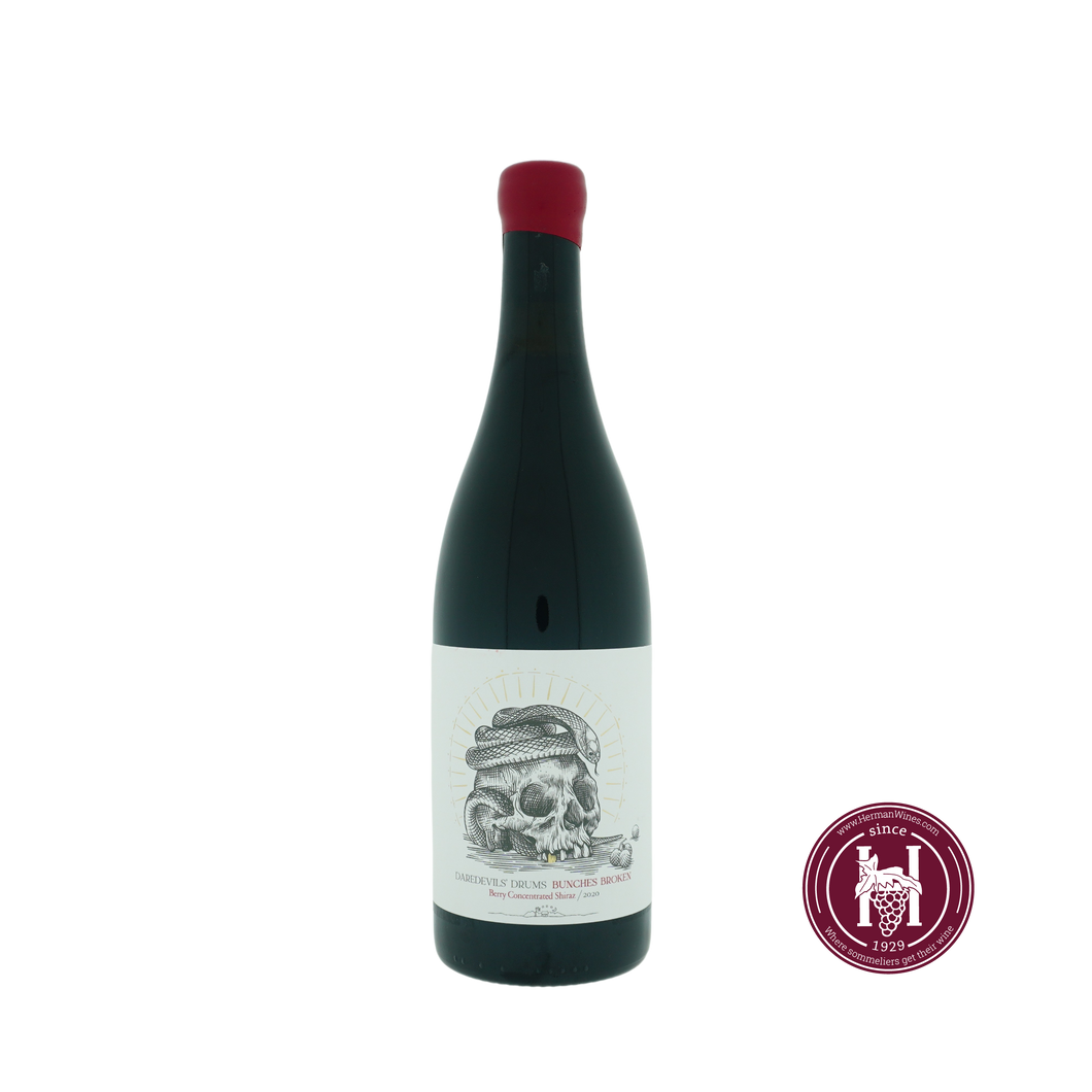 Daredevils' Drums Shiraz Bunches Broken - Springfontein Wine Estate - 2020 - 0.75L - Zuid Afrika - Walker Bay - Rood