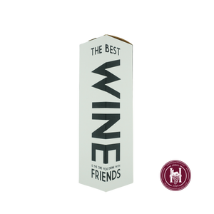 Kokerdoos Best Wine You Drink With Friends 1-fles - Geschenkverpakking