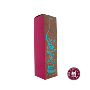 Kokerdoos Life's to short to drink bad wine 1-fles - Geschenkverpakking
