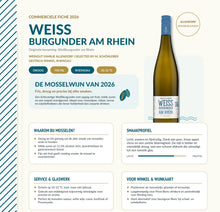 Laden Sie das Bild in den Galerie-Viewer, Weissburgunder am Rhein - Allendorf - 2025 - W 0.75L
